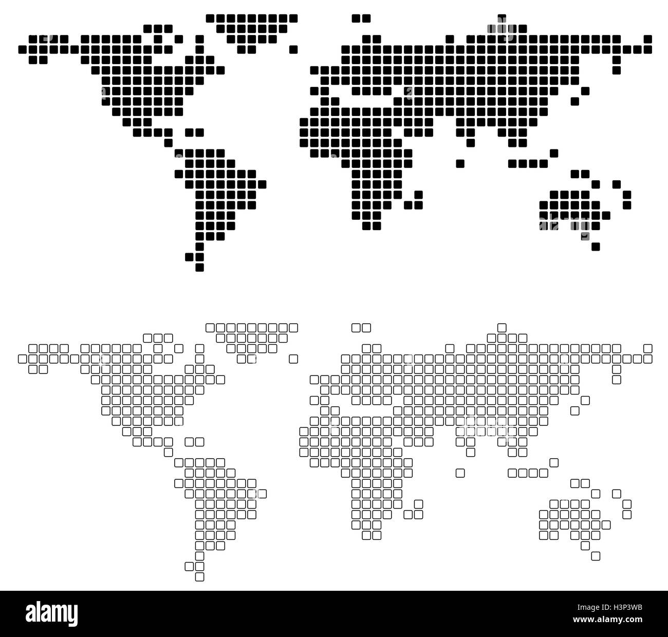 Carte du monde abstrait Illustration de Vecteur