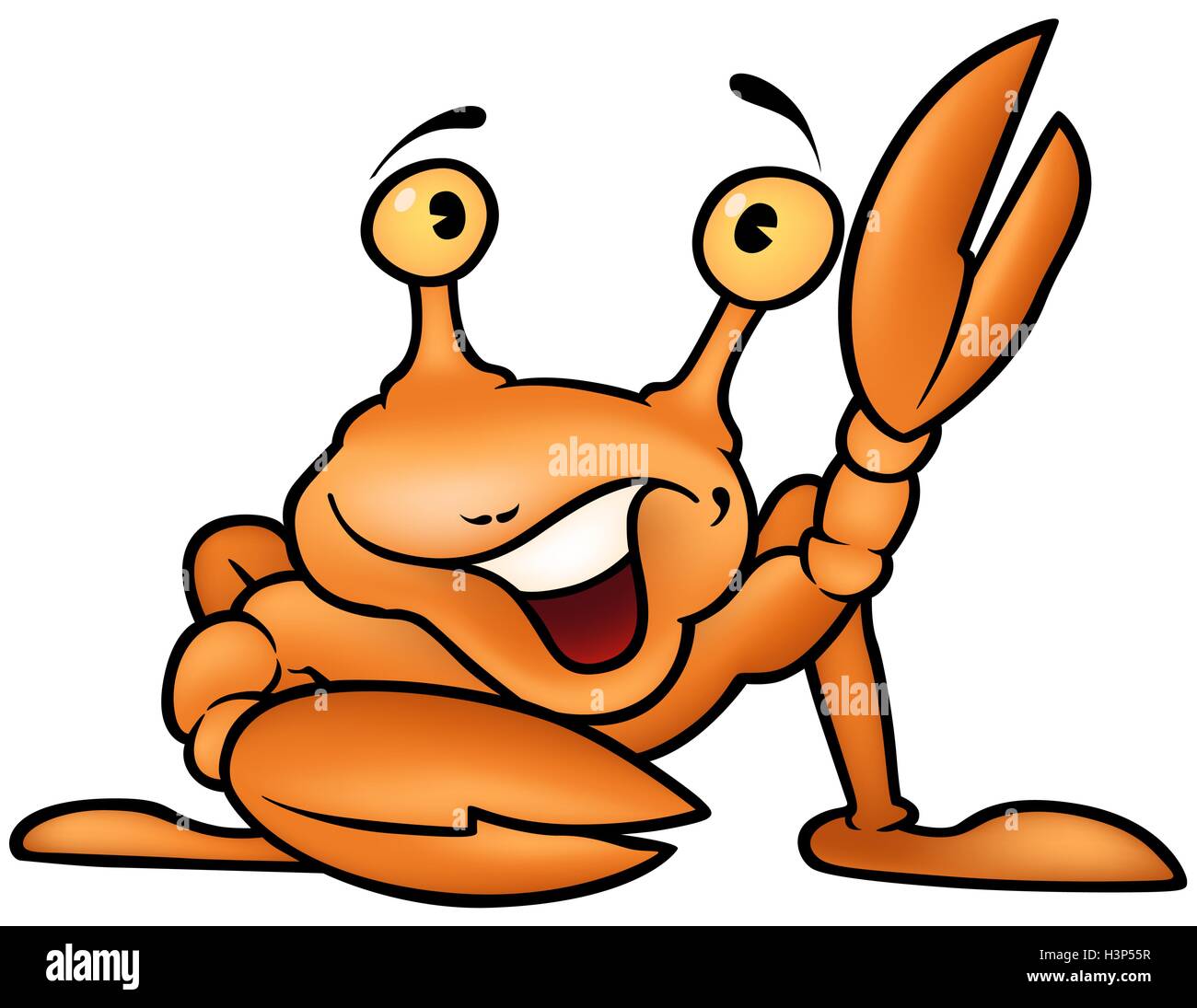 Crabe heureux Illustration de Vecteur