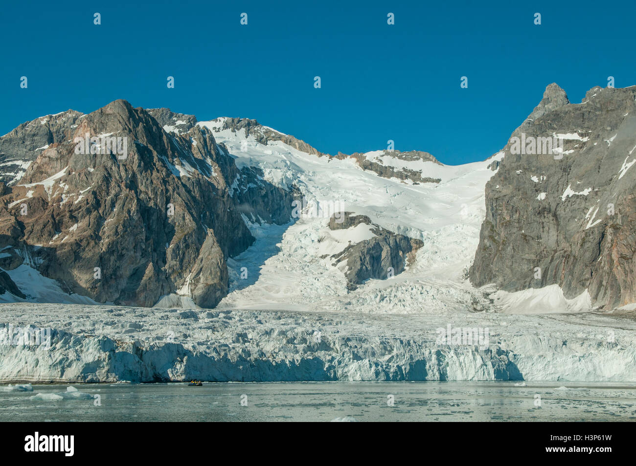 Glacier dans Samarinbreen, Svalbard, Norvège Banque D'Images