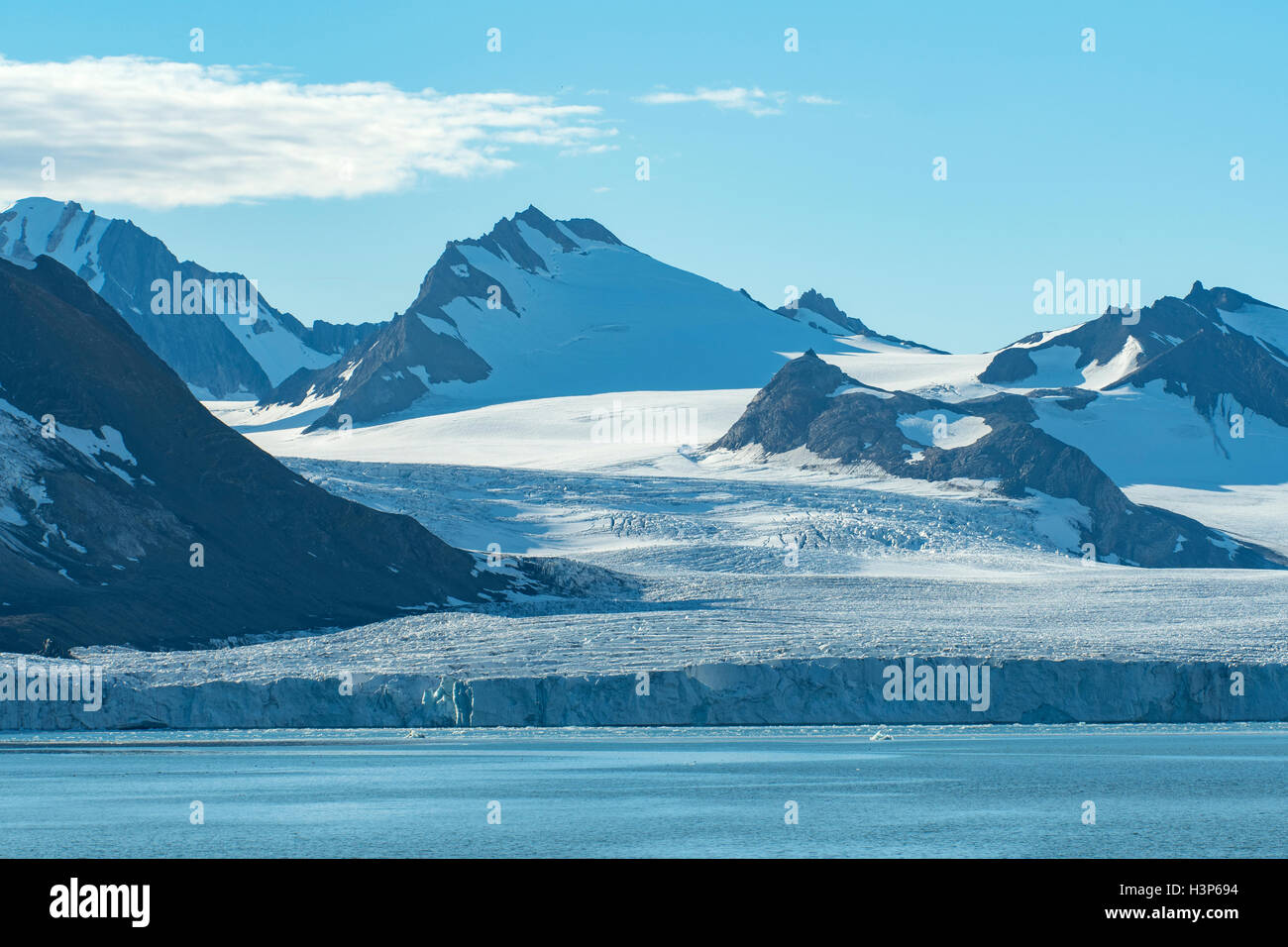Glacier dans Samarinbreen, Svalbard, Norvège Banque D'Images