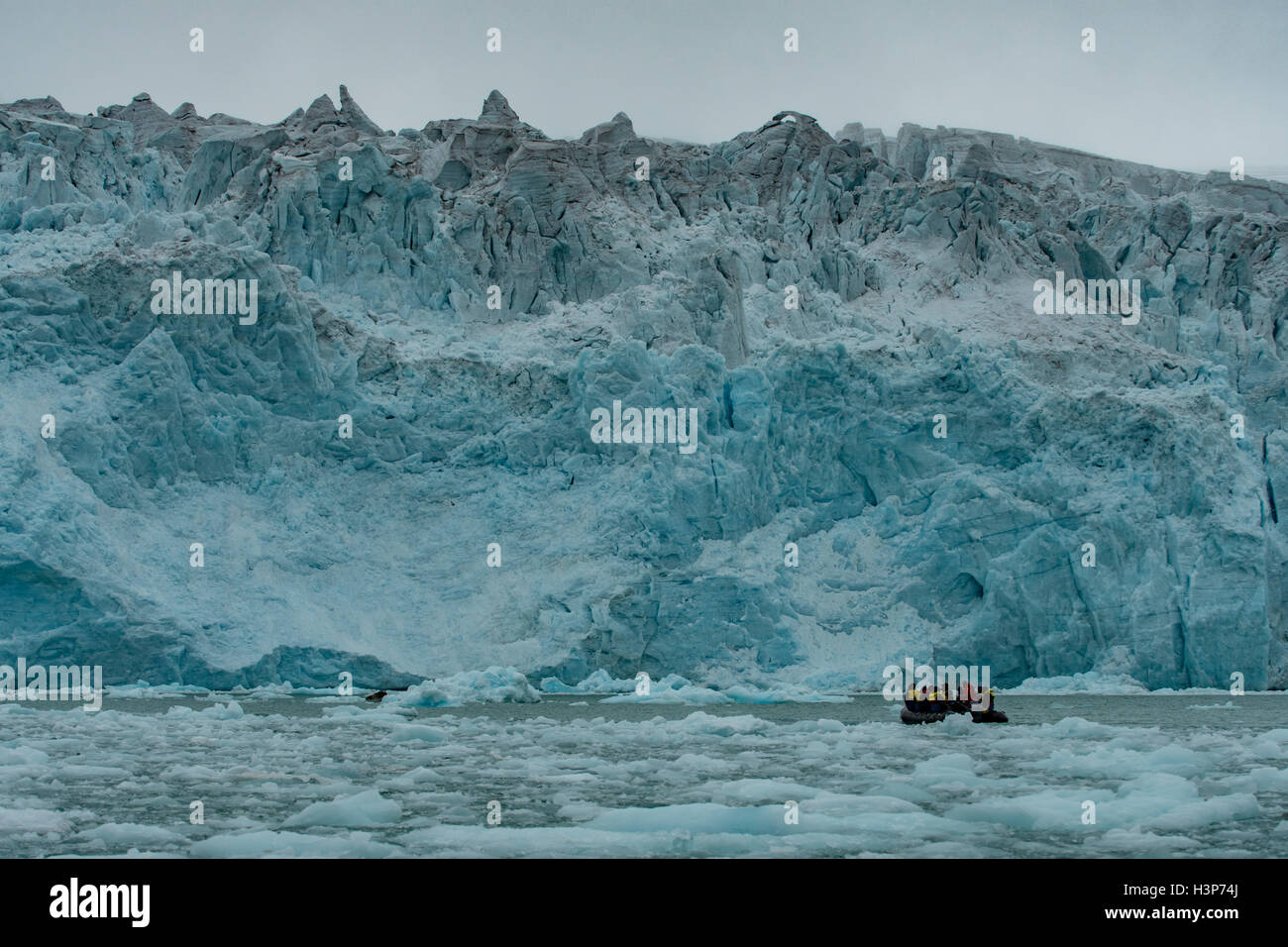 Svitjodbreen Glacier, Svalbard, Norvège Banque D'Images