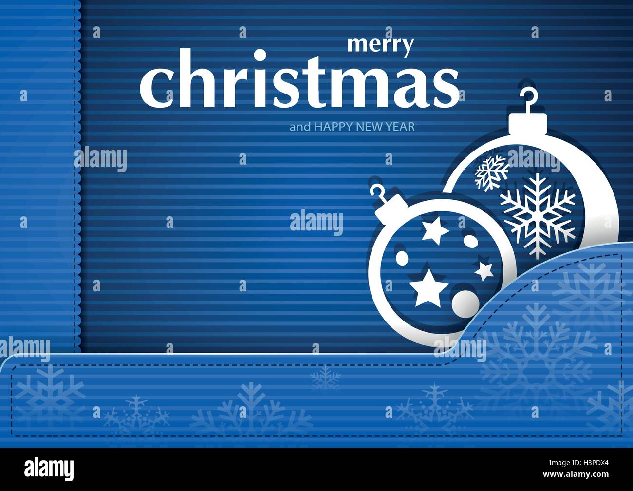 Message d'accueil joyeux Noël bleu Illustration de Vecteur