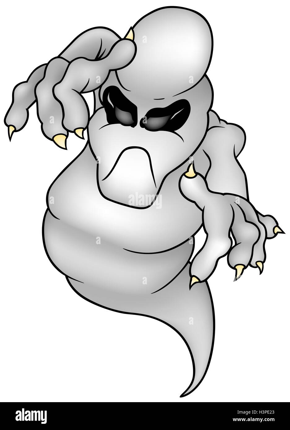 Blanc fantôme effrayant Illustration de Vecteur