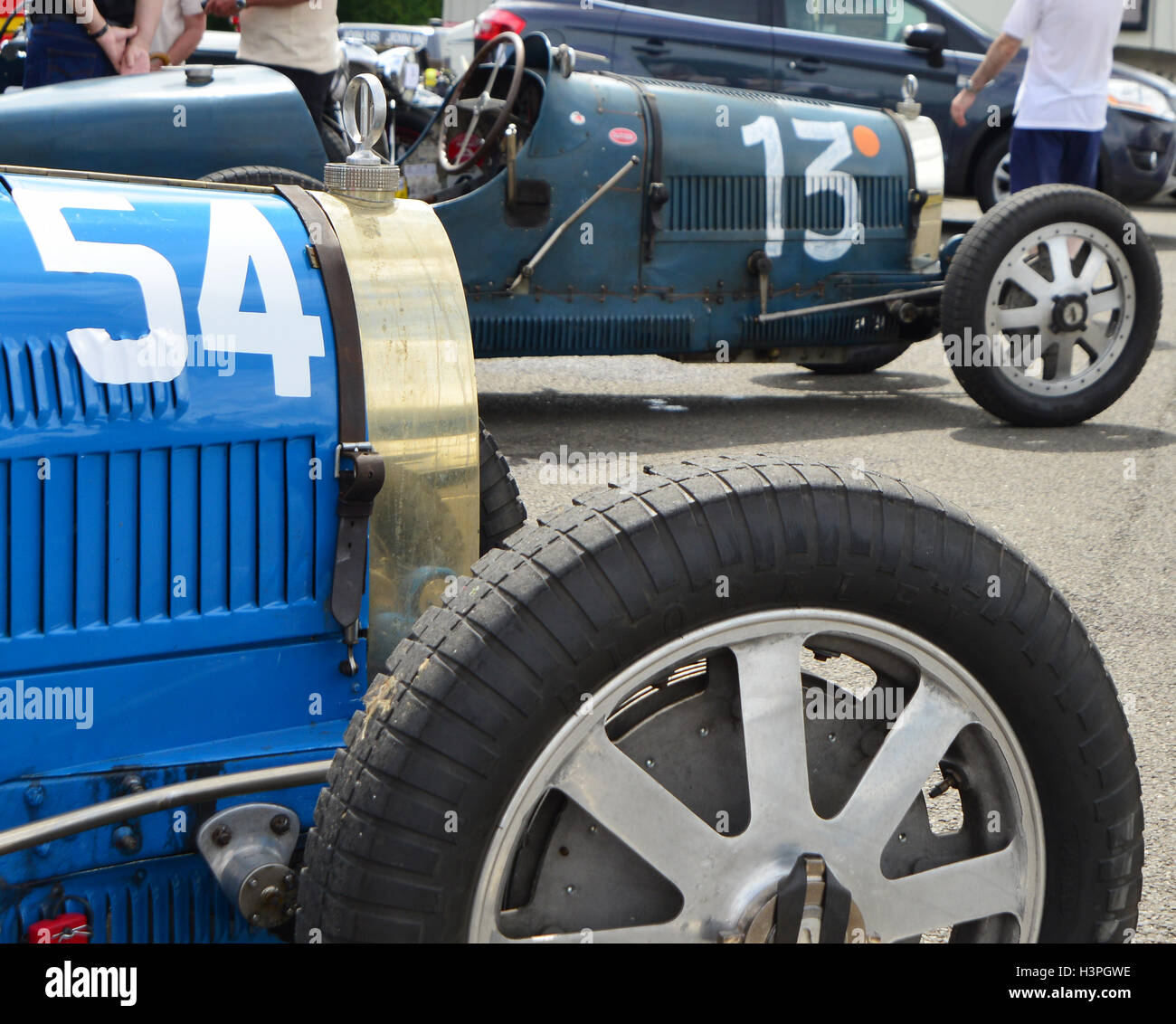 Mike Preston, Bugatti T35B, Duncan Pittaway, Bugatti T35, CSECC, Shuttleworth, trophée Trophée Nuffield, Cadwell Park 24 juillet 201 Banque D'Images