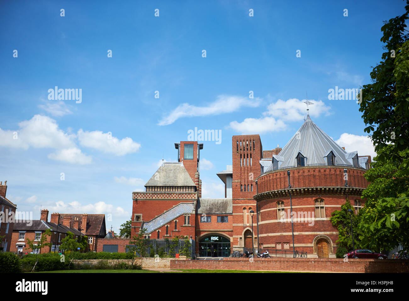 Vue générale du Royal Shakespeare Theatre de Stratford-upon-Avon Banque D'Images