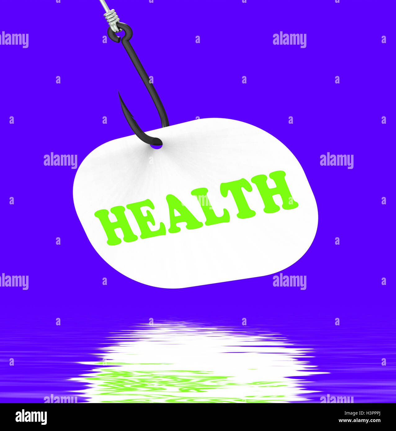 Crochet sur la santé ou le bien-être Soins médicaux affiche Banque D'Images