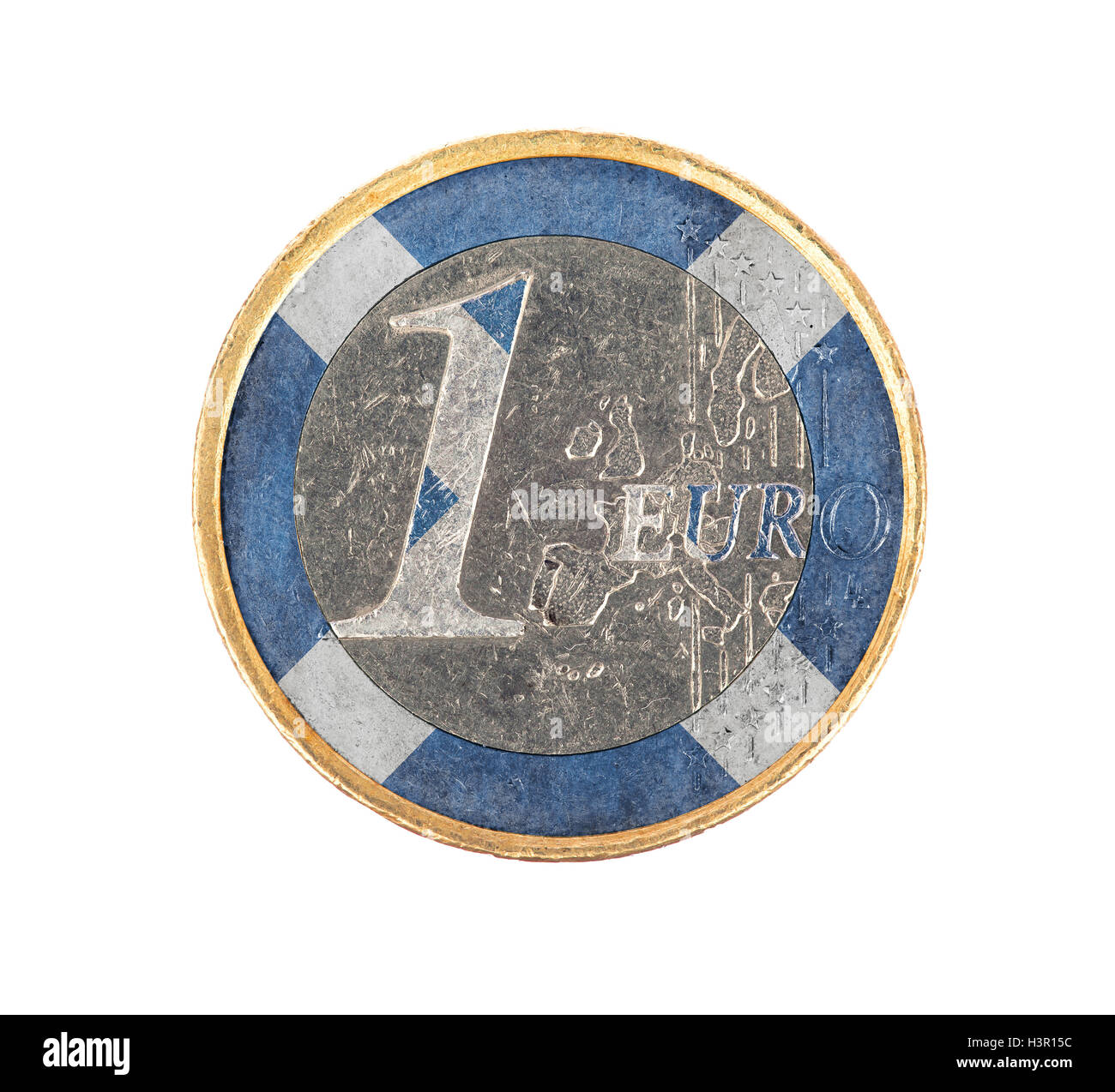 Pièce en Euro, 1 euro Banque D'Images