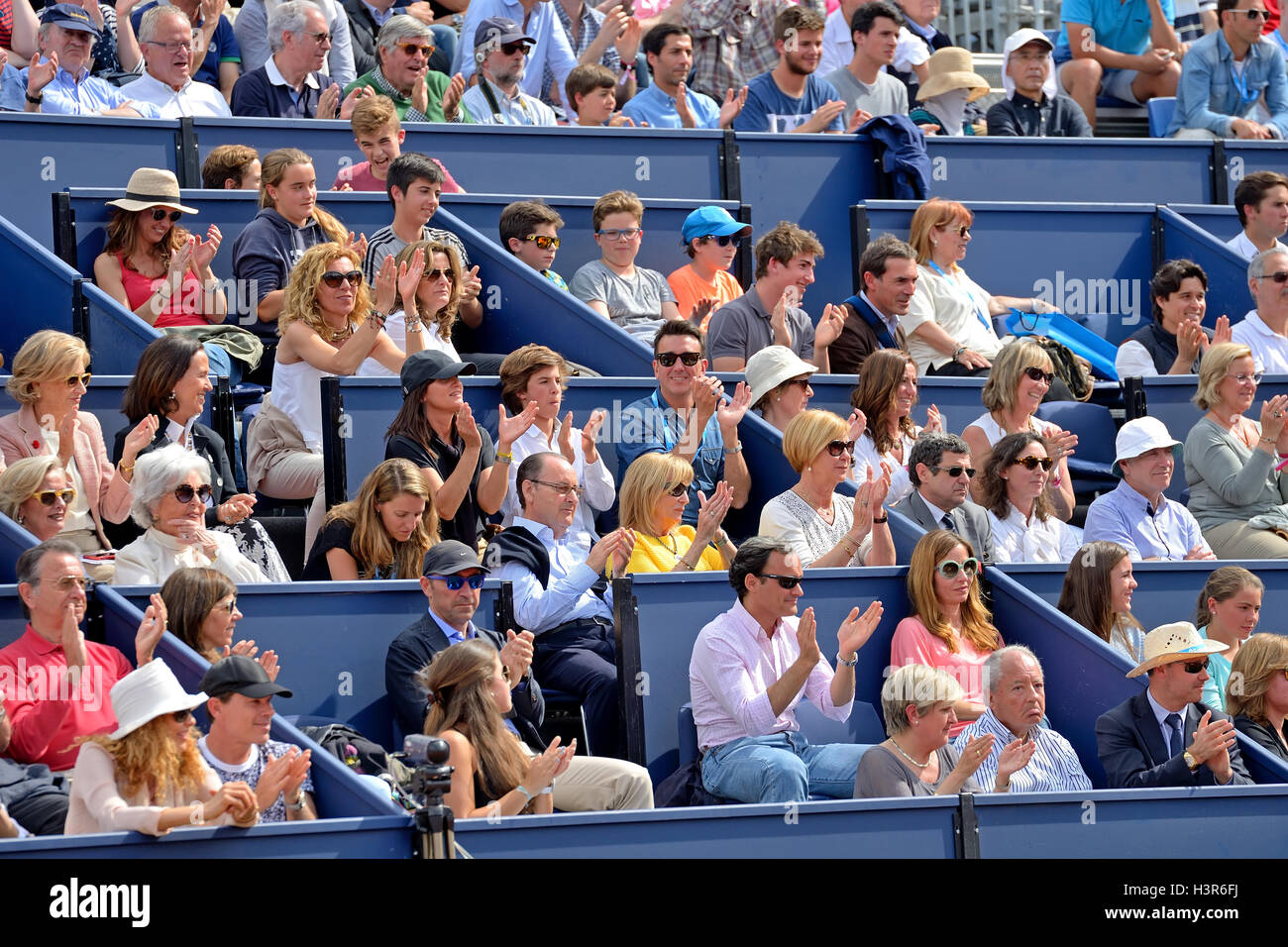Barcelone - APR 24 : les spectateurs à l'ATP Open de Barcelone Banc Sabadell Conde de Godo tournoi. Banque D'Images