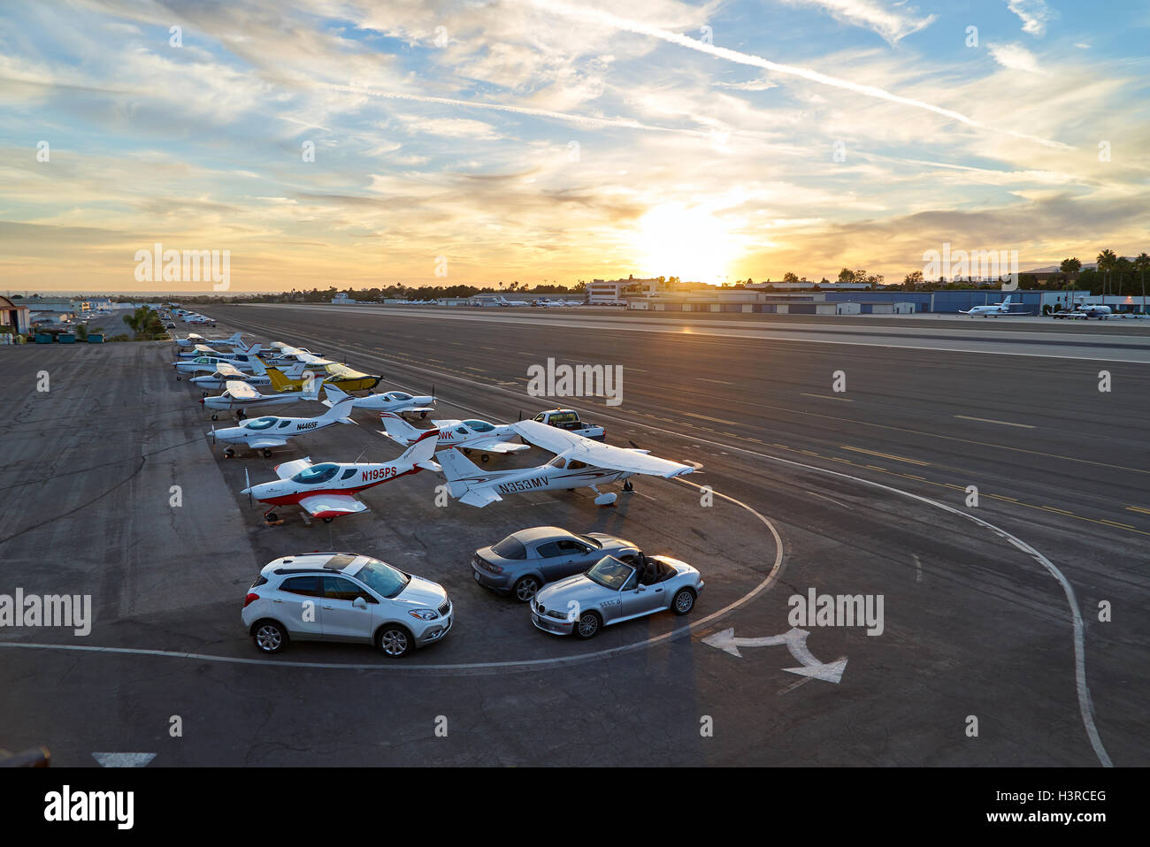 SANTA MONICA, Californie USA - oct 07, 2016 : les avions à l'aéroport Banque D'Images