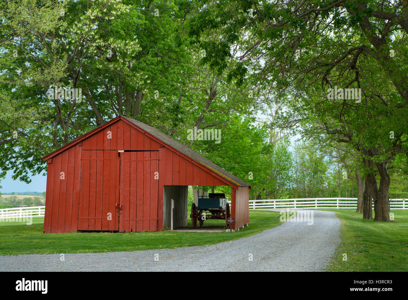 Harrodsburg, Kentucky : vue sur le Shaker Village de Pleasant Hill Banque D'Images