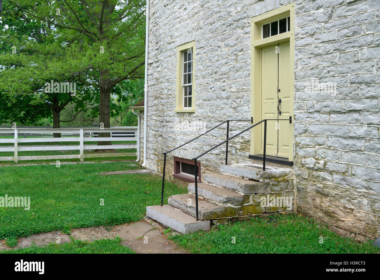 Harrodsburg, Kentucky : Printemps sur la Shaker Village de Pleasant Hill Banque D'Images