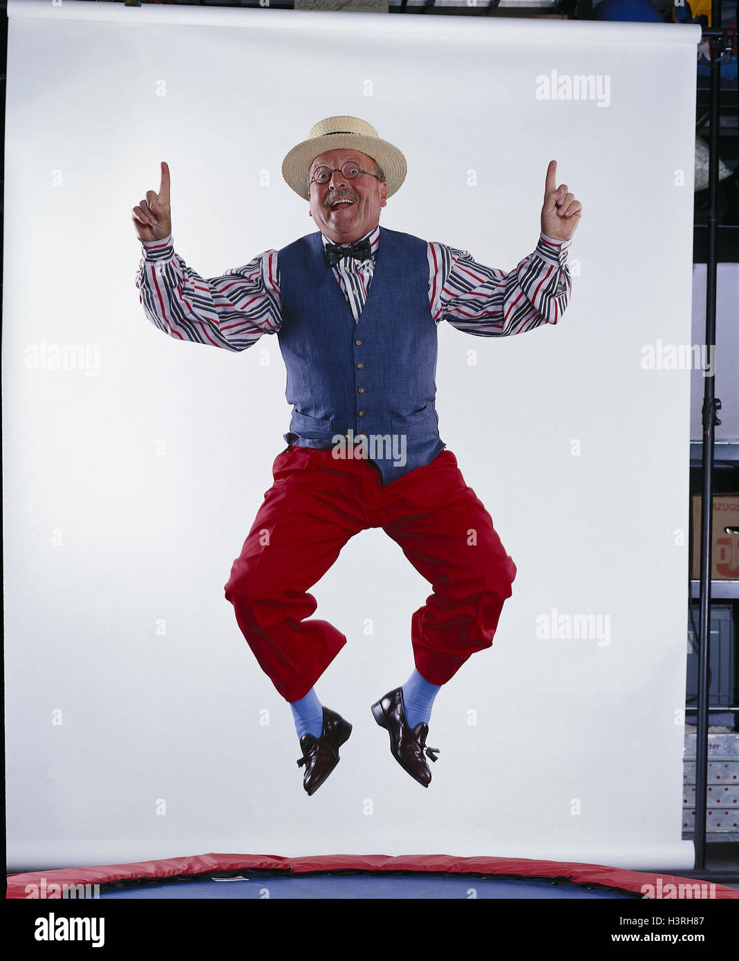 Senior, santé, geste, caper, studio mb 154 A4 Banque D'Images