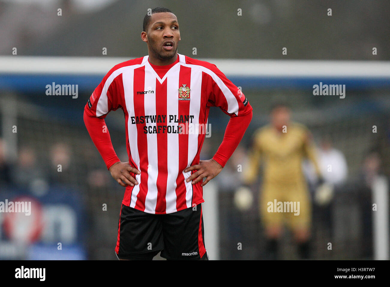 Ricky Hayles de Hornchurch - Wealdstone vs AFC Hornchurch - Ryman League Ligue de football à St George's Stadium, Grosvenor Vale, Ruislip - 01/01/11 Banque D'Images