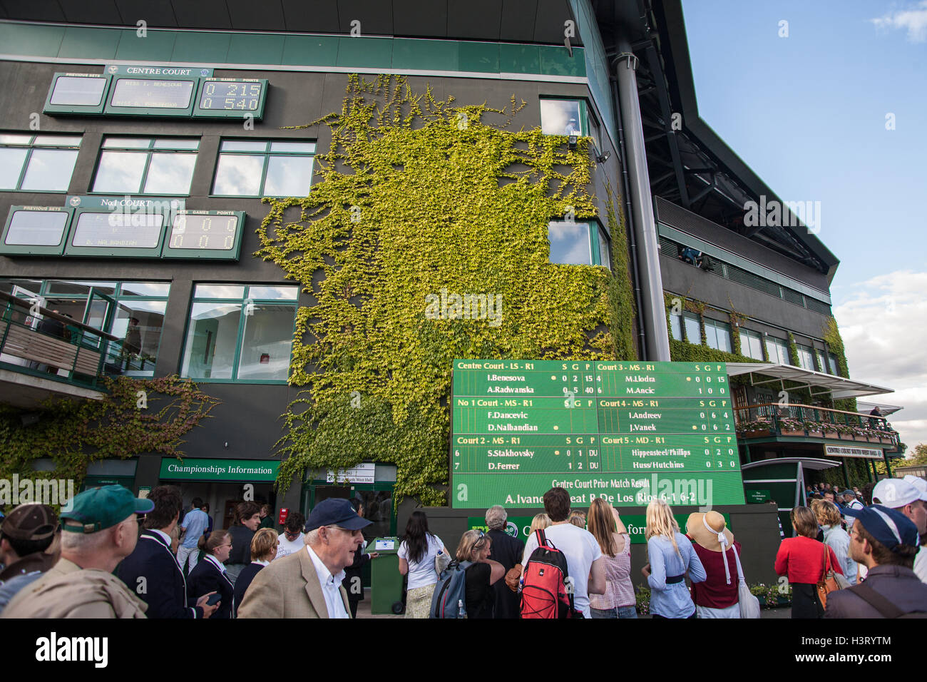 Tournoi de tennis de Wimbledon.Rapport Annuel juin,juillet événement. L'été, Londres, Angleterre, Royaume-Uni Banque D'Images