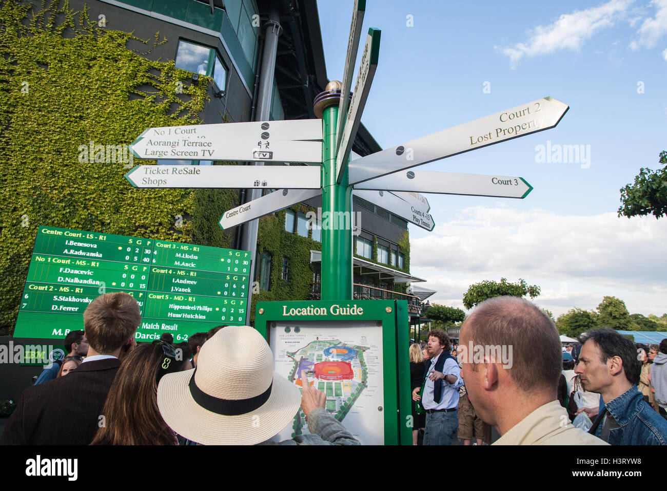 Tournoi de tennis de Wimbledon.Rapport Annuel juin,juillet événement. L'été, Londres, Angleterre, Royaume-Uni Banque D'Images