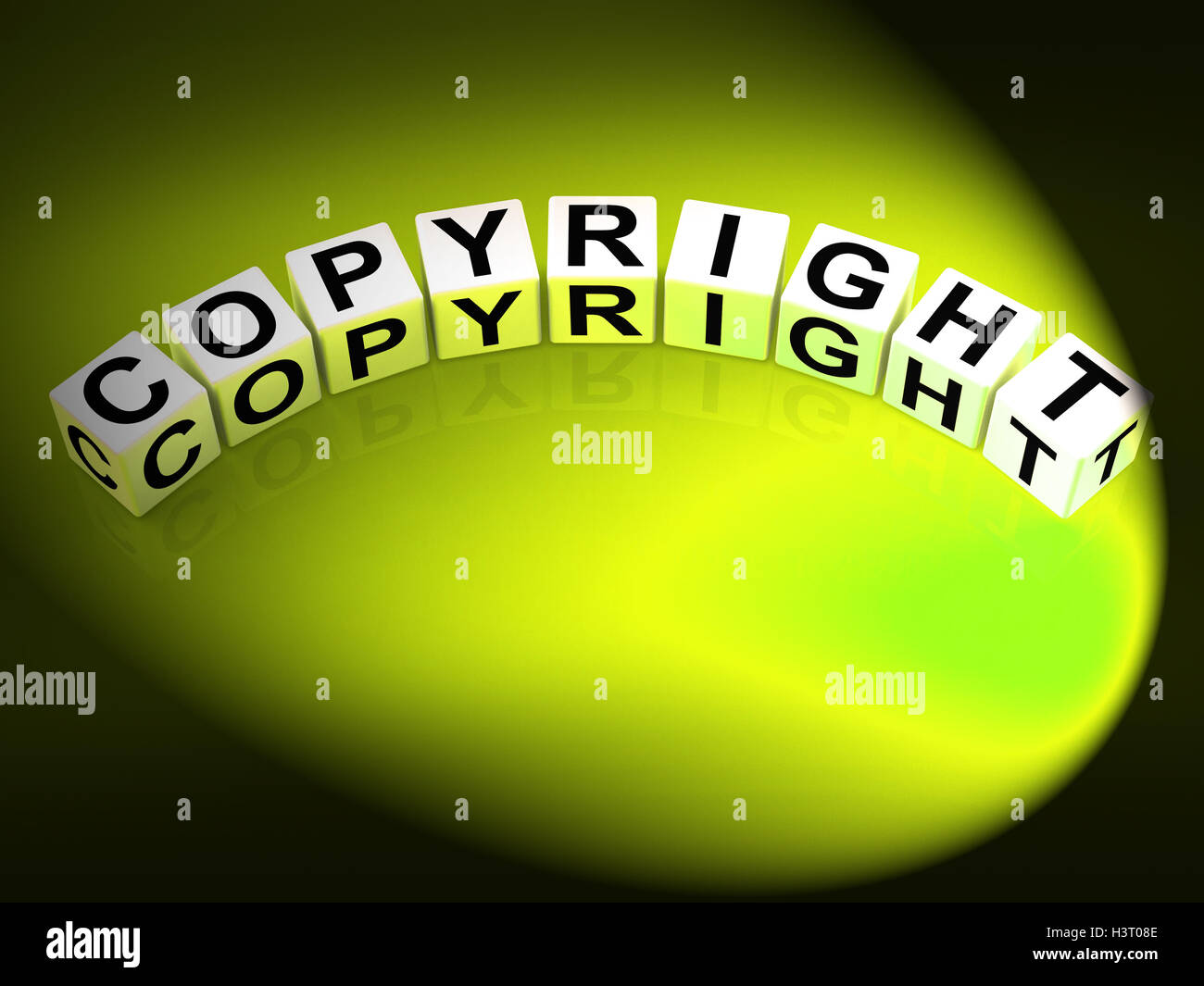 Copyright dés montrent pour la protection des brevets et des marques Banque D'Images