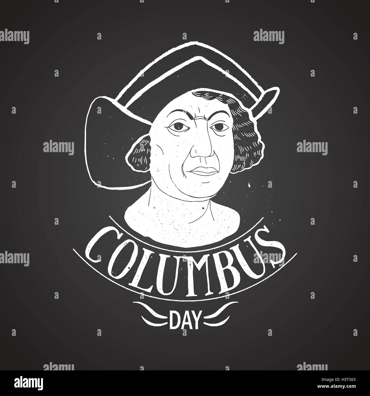 Columbus day calligraphie. vector signe. Illustration de Vecteur