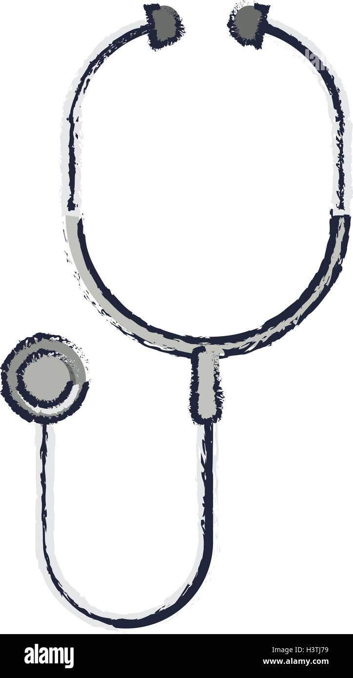 Auriculars avec trouble médical stéthoscope Illustration de Vecteur