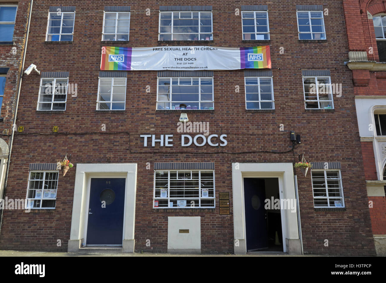 Les docs,Fleurs,ST,Village Gay de Manchester, Angleterre Banque D'Images