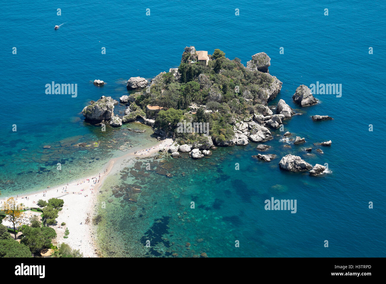 Isola Bella, Mazzaró près de Taormina, Sicile, Italie Banque D'Images