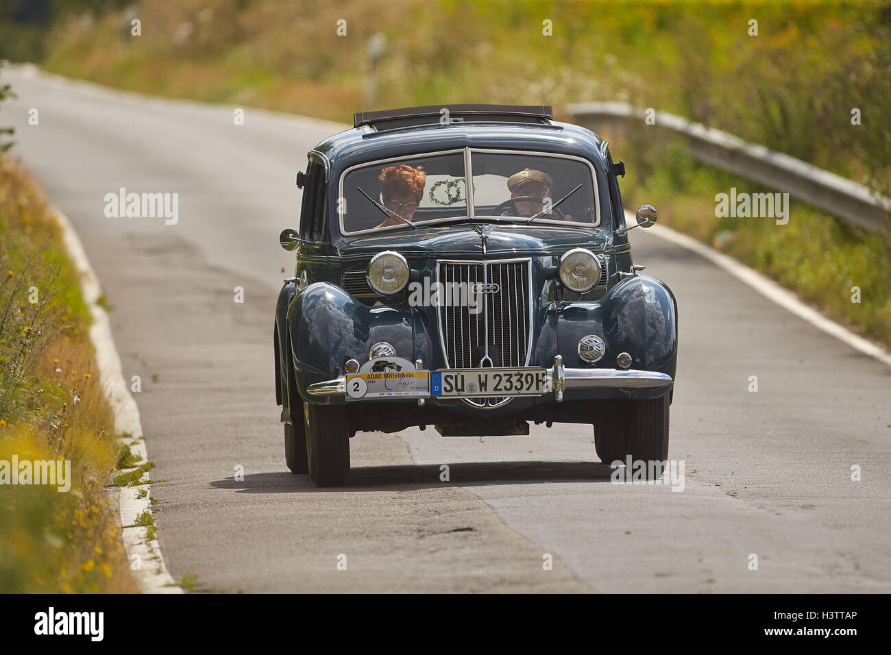 ADAC rallye de voitures anciennes Classic, Mittelrhein Wanderer W 23, construit en 1939, Bad Ems, Rhénanie-Palatinat, Allemagne Banque D'Images