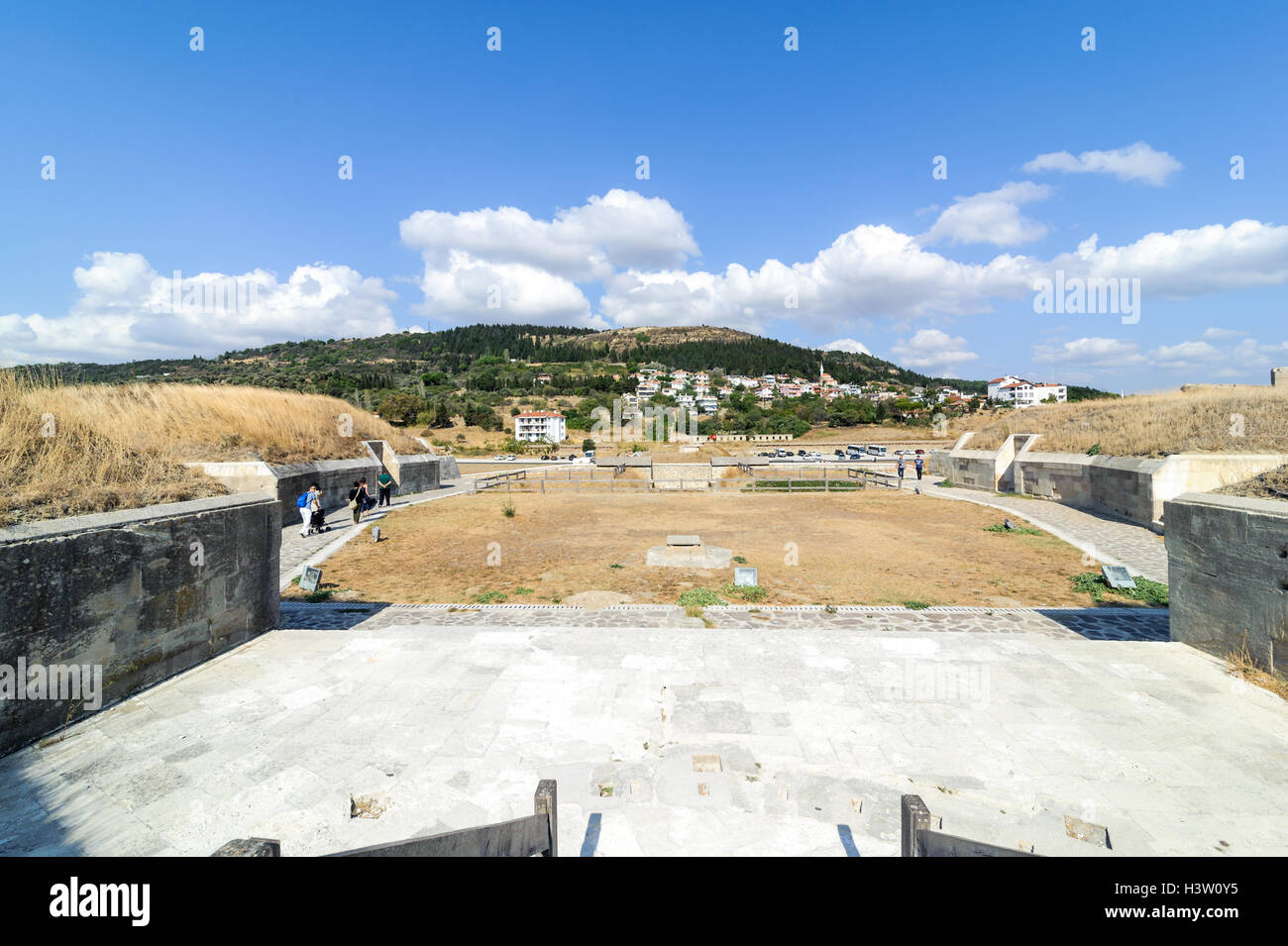 La mise en place fort Rumeli Mecidiye (Tabya turc). Cette mise en place a frappé le HMS Ocean cuirassé de la Marine royale britannique navire sur 18 Banque D'Images