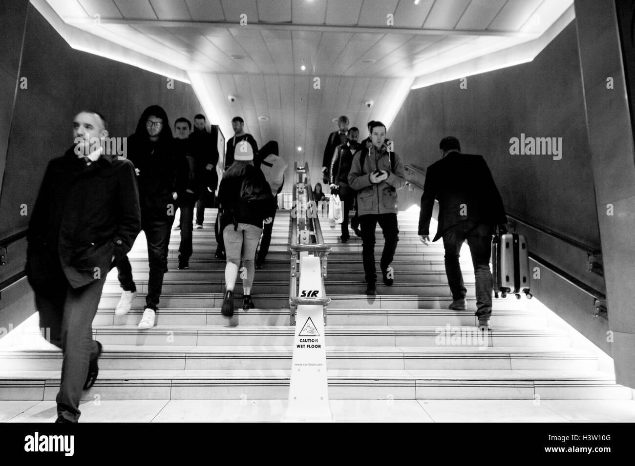 Street Photography, Film, l'heure de pointe, la ville, la circulation, Glasgow, Ecosse, Banque D'Images