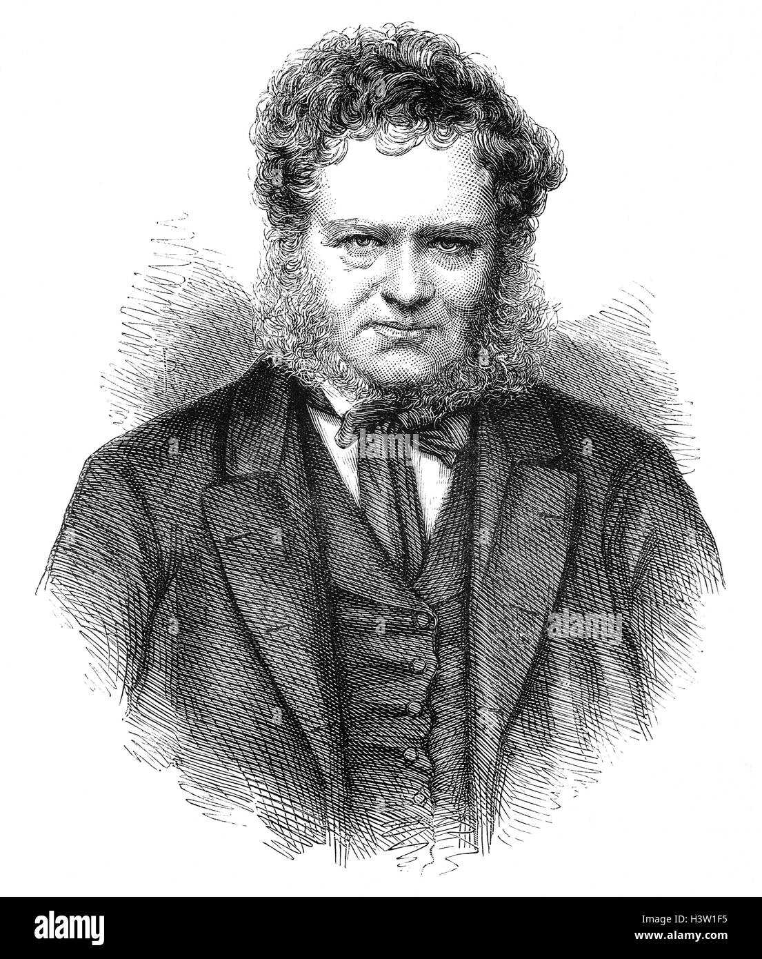 Sir Edwin Henry Landseer RA (1802 - 1873) était un peintre français, connu pour ses peintures d'animaux, particulièrement les chevaux, les chiens et les cerfs. Cependant, ses oeuvres les plus connues sont les sculptures de lion à Trafalgar Square. Banque D'Images