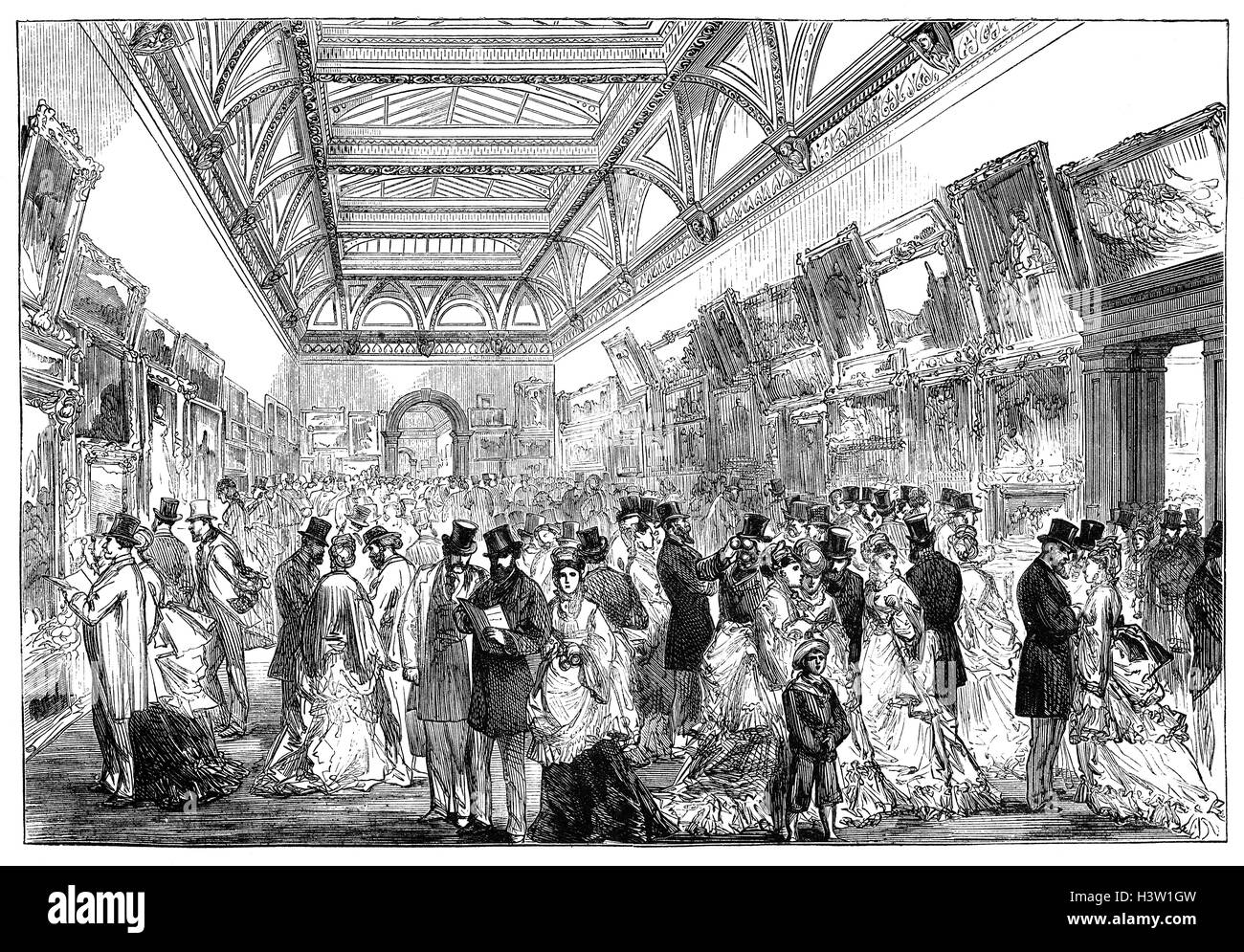 Galeries de la Royal Academy of Arts (AR), une institution artistique basé à Burlington House sur Piccadilly à Londres. Il a une position unique en tant qu'institution indépendante financée par le secteur privé, dirigé par d'éminents artistes et architectes ; son but est de promouvoir la création, la jouissance et l'appréciation des arts visuels au moyen d'expositions, de l'éducation et de débat. Banque D'Images