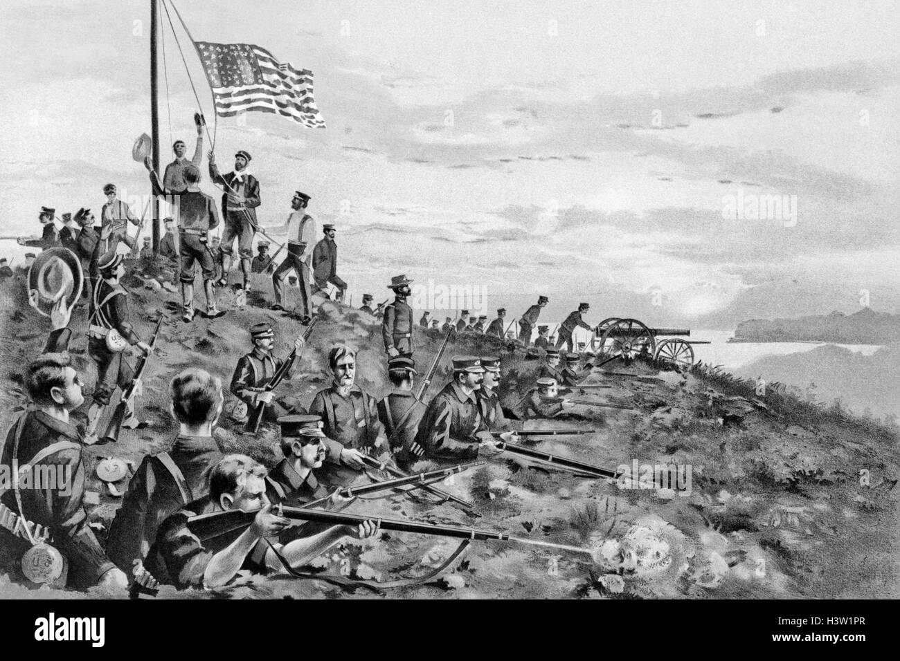 Figurine Team Miniature Guerre Hispano-Américaine 1898 – Buffalo En Approche – 54mm – Plomb Peint