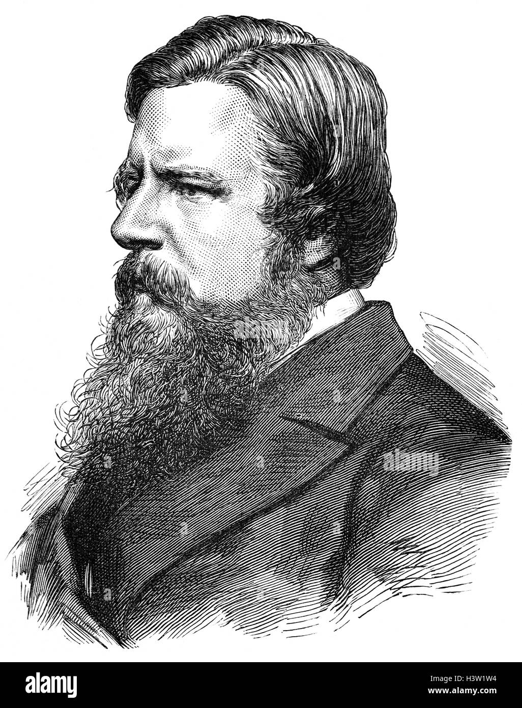 Henry Stafford Northcote, 1er comte de Iddesleigh (1818 - 1887), connu sous le nom de Sir Stafford Northcote était un homme politique conservateur britannique. Il a été chancelier de l'Échiquier entre 1874 et 1880 et en tant que secrétaire des Affaires étrangères entre 1885 et 1886, et a été l'une des deux seules personnes à la charge de premier Lord du Trésor sans être premier ministre. Banque D'Images