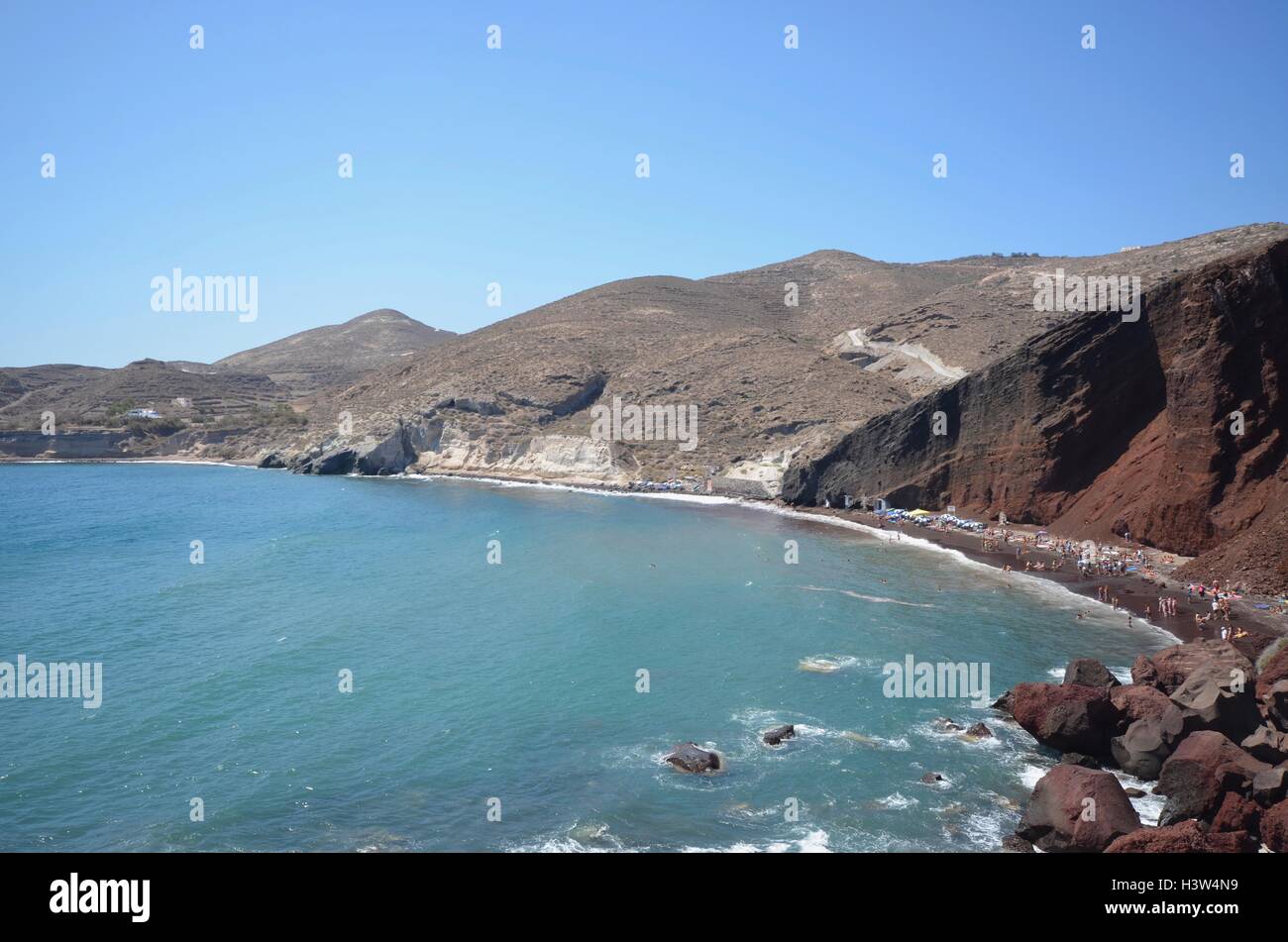 Scenic outlook dans Santorini, Grèce Banque D'Images