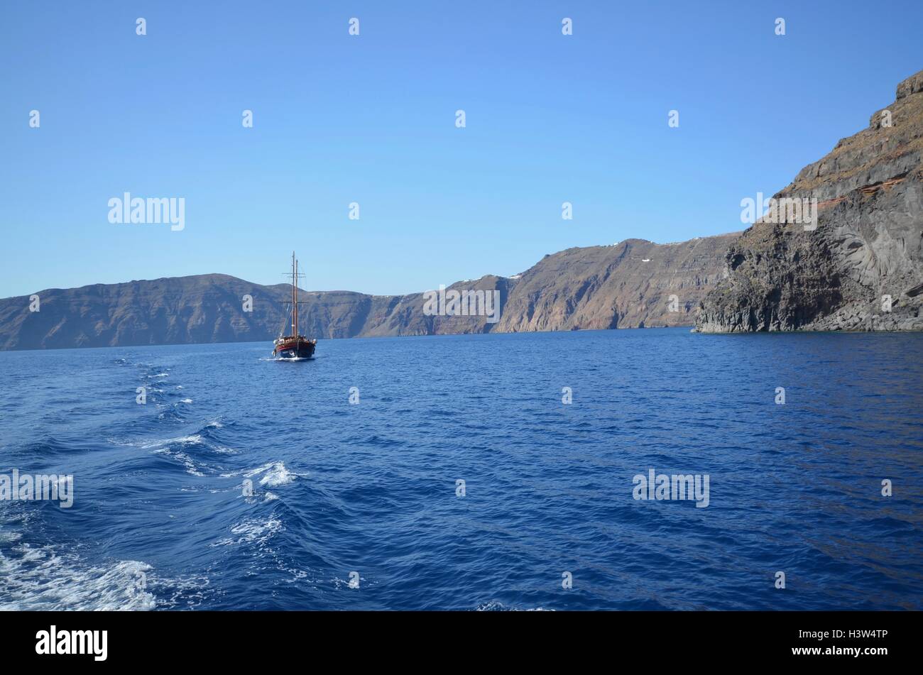 Scenic outlook dans Santorini, Grèce Banque D'Images