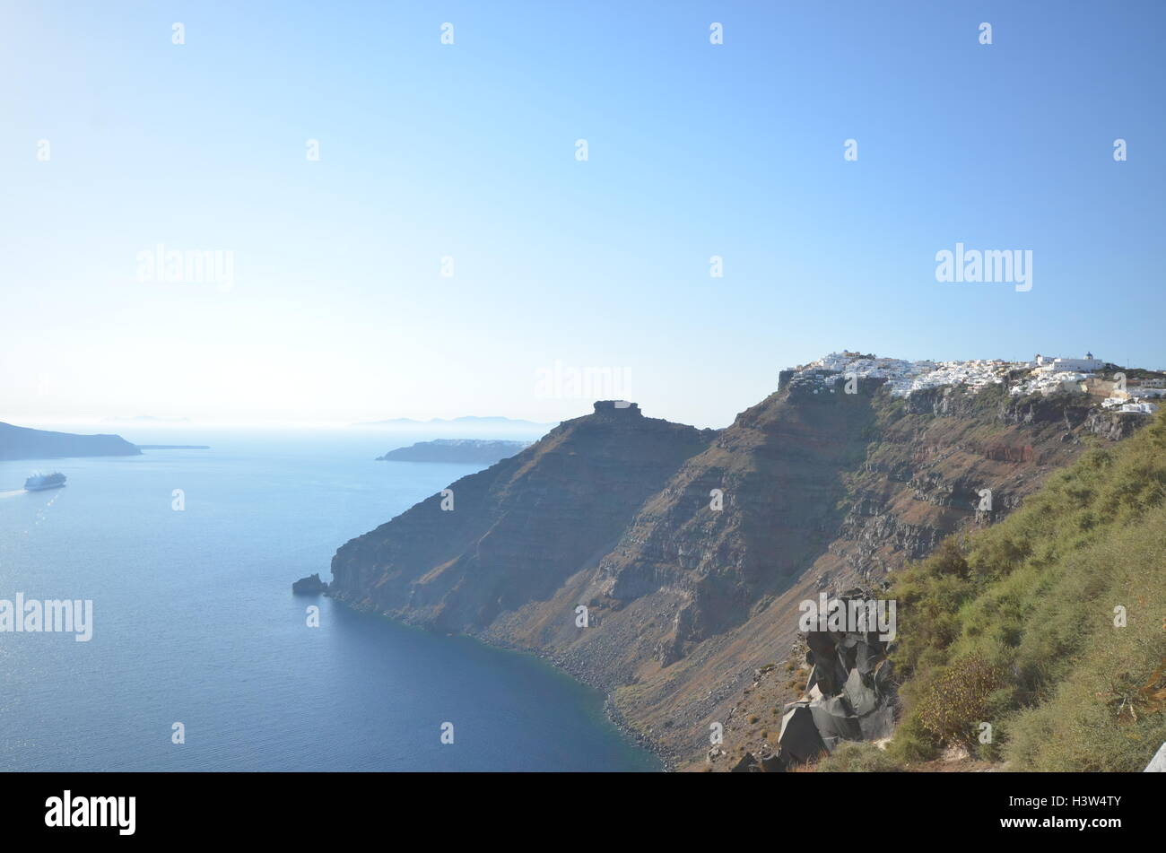 Scenic outlook dans Santorini, Grèce Banque D'Images