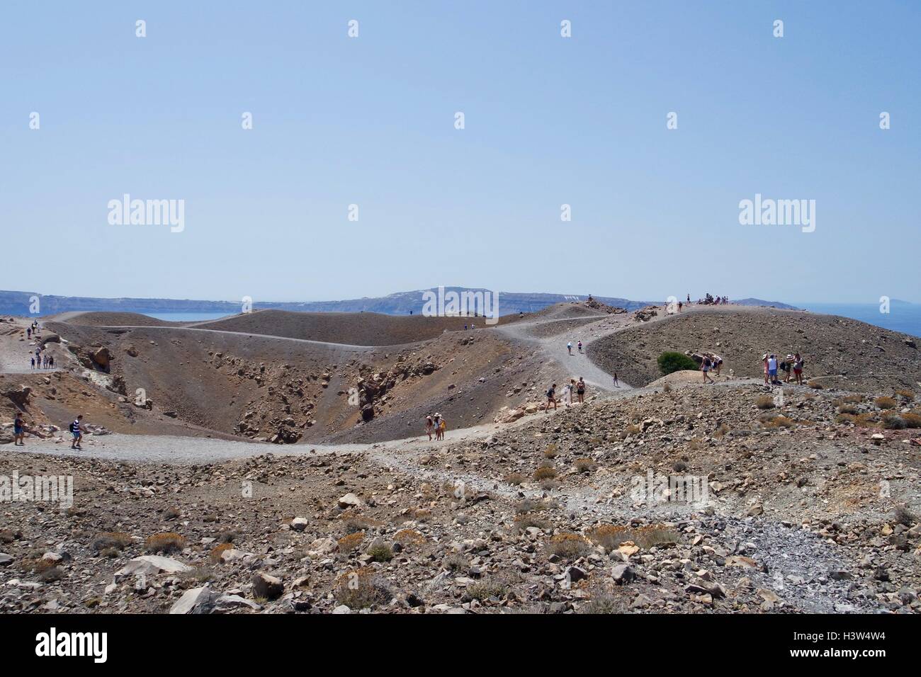 Volcan de Néa Kaméni, Santorin Banque D'Images