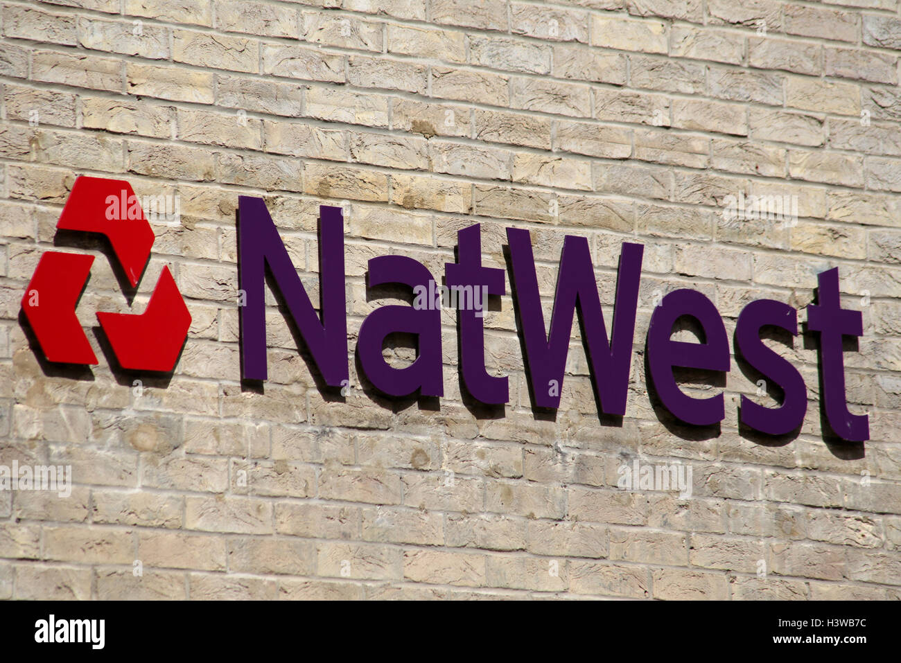 Signe de la Banque Natwest, Colchester, Essex Banque D'Images