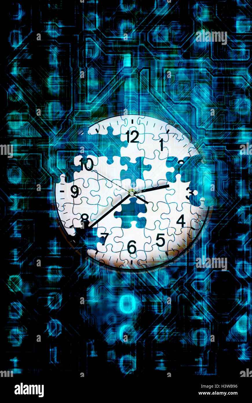 Casser un code contre le temps concept Banque D'Images