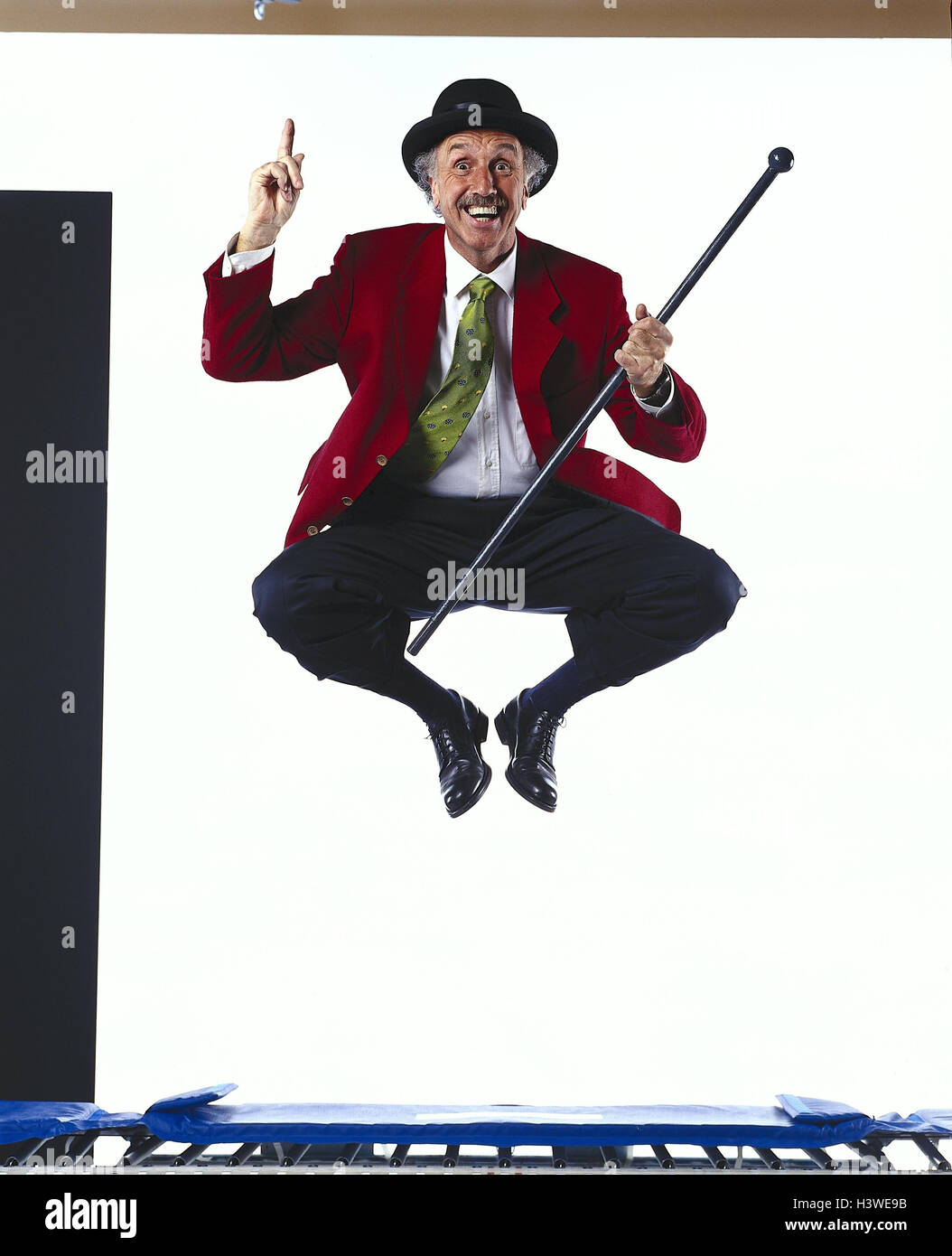 Senior, santé, bâton de marche, caper, studio mb 154 A7 Banque D'Images