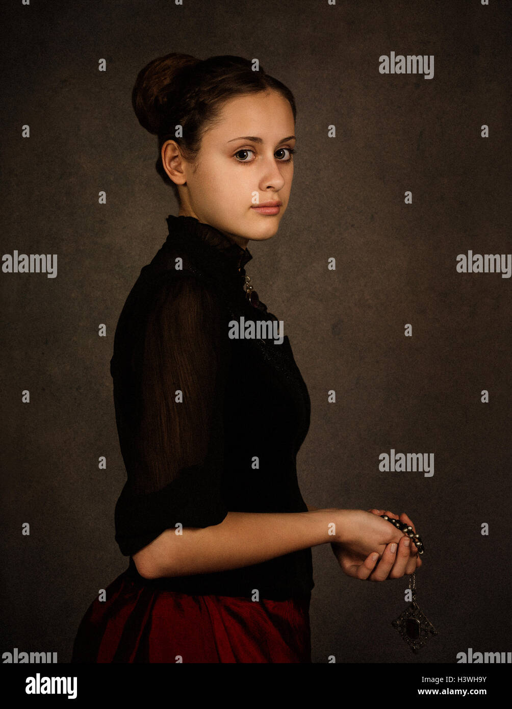Portrait of a Teenage girl Banque D'Images