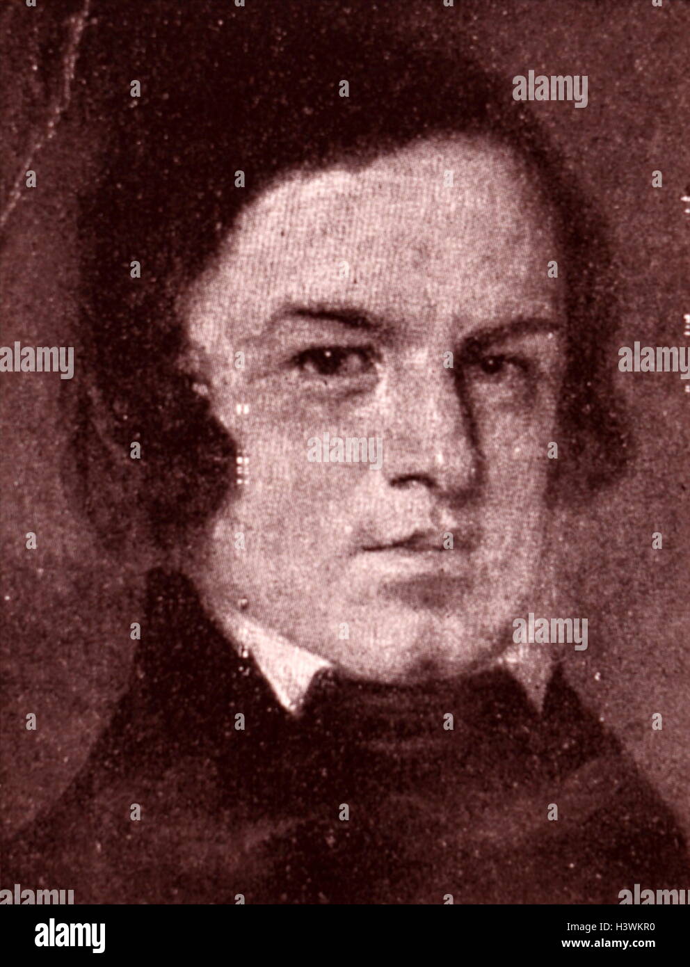Portrait de Robert Schumann (1810-1856), un compositeur et critique musical. En date du 19e siècle Banque D'Images
