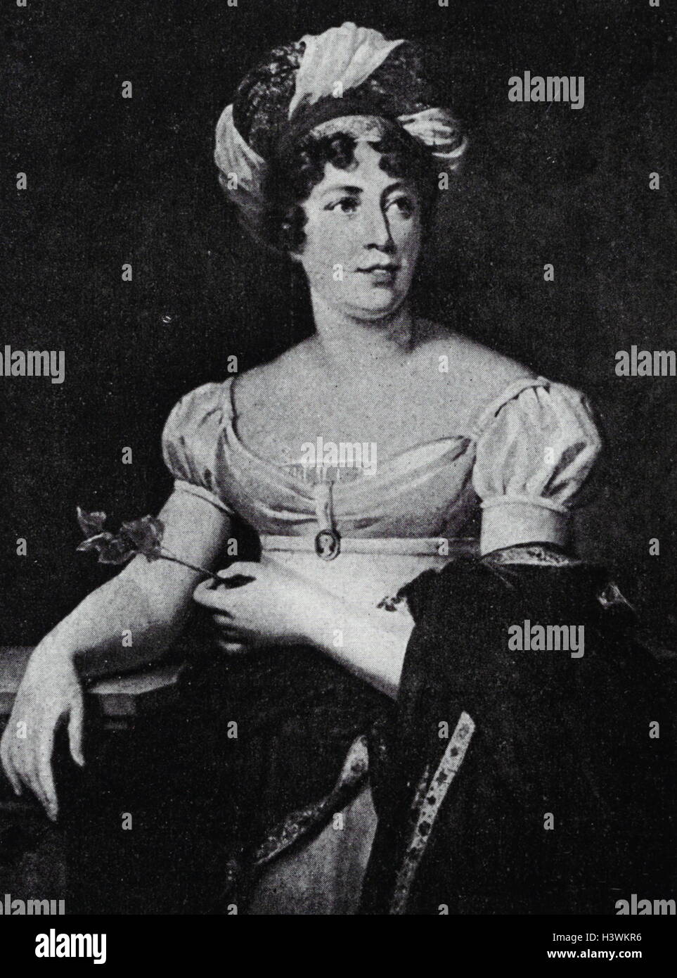 Portrait de Madame de Staël par François Gérard (1770-1837) un peintre français. En date du 19e siècle Banque D'Images