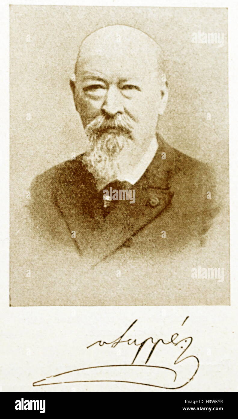 Portrait de Franz von Suppé (1819-1895), un compositeur autrichien de la lumière d'opéra. En date du 19e siècle Banque D'Images