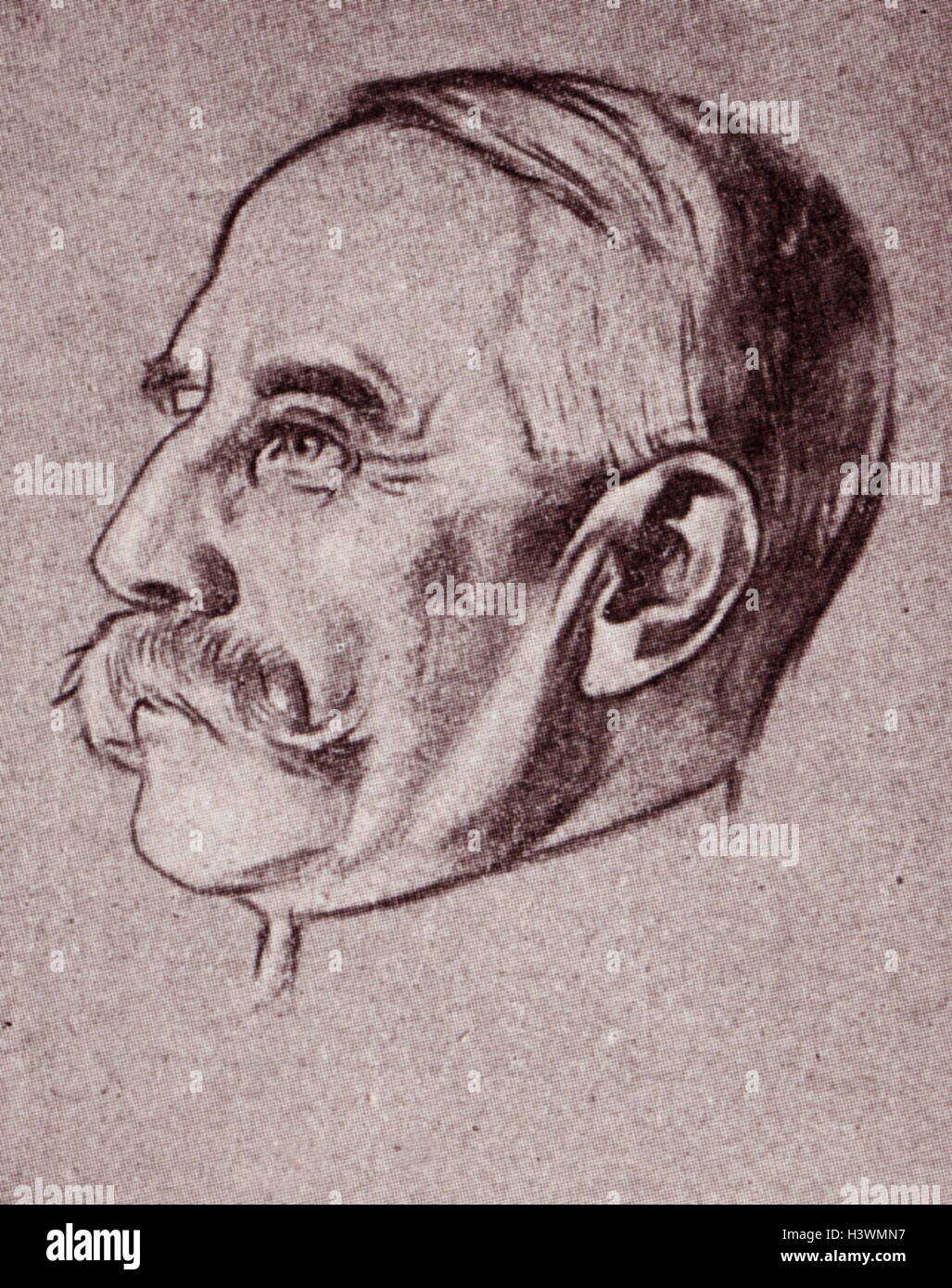 Portrait d'Edward Elgar (1857-1934), un compositeur anglais. En date du 20e siècle Banque D'Images