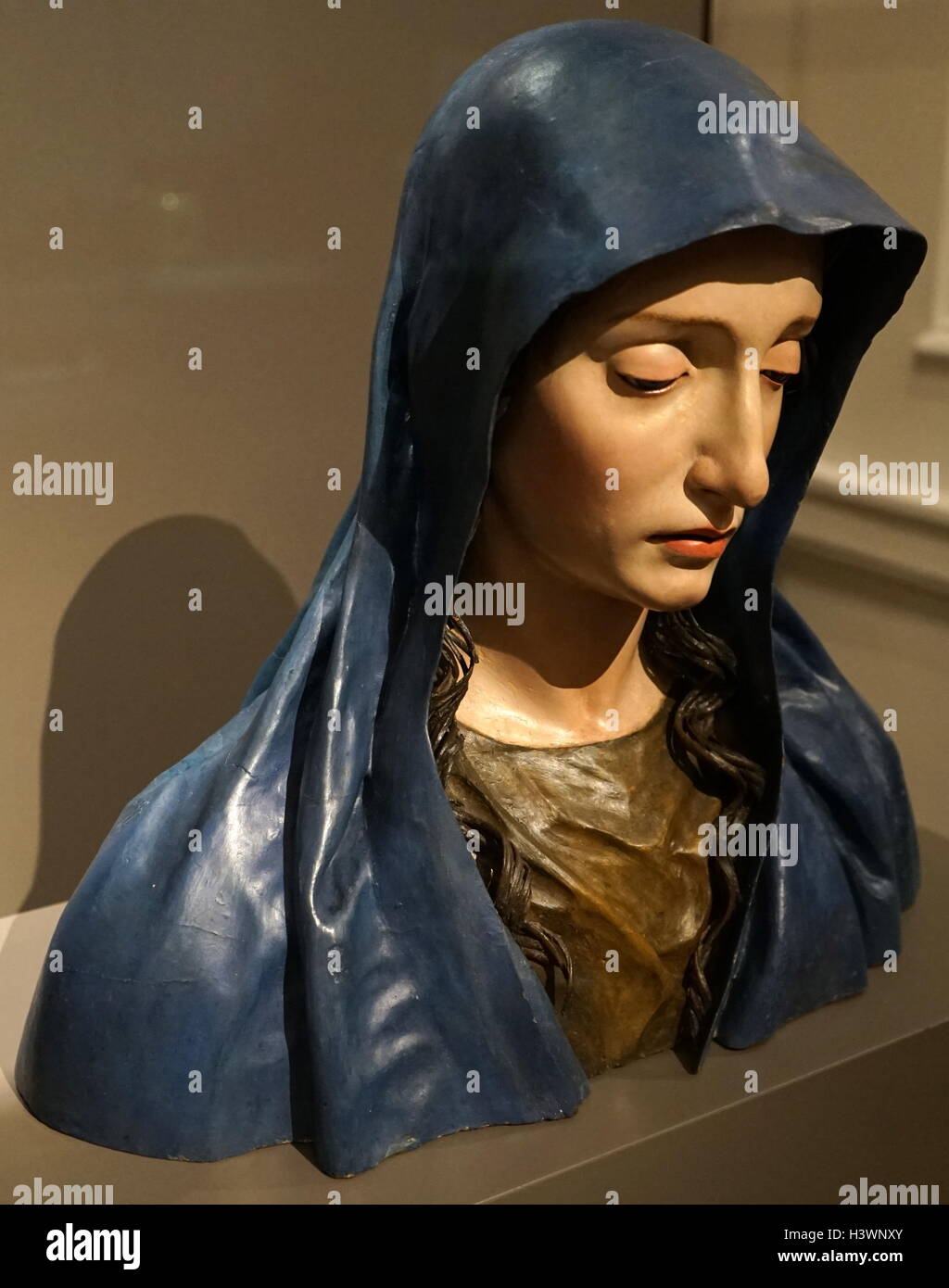 Buste de la Vierge des Douleurs par José de Mora (1642-1724), un sculpteur espagnol. En date du 17e siècle Banque D'Images Buste de la Vierge des Douleurs par José de Mora (1642-1724), un sculpteur espagnol. En date du 17e siècle Banque D'Images