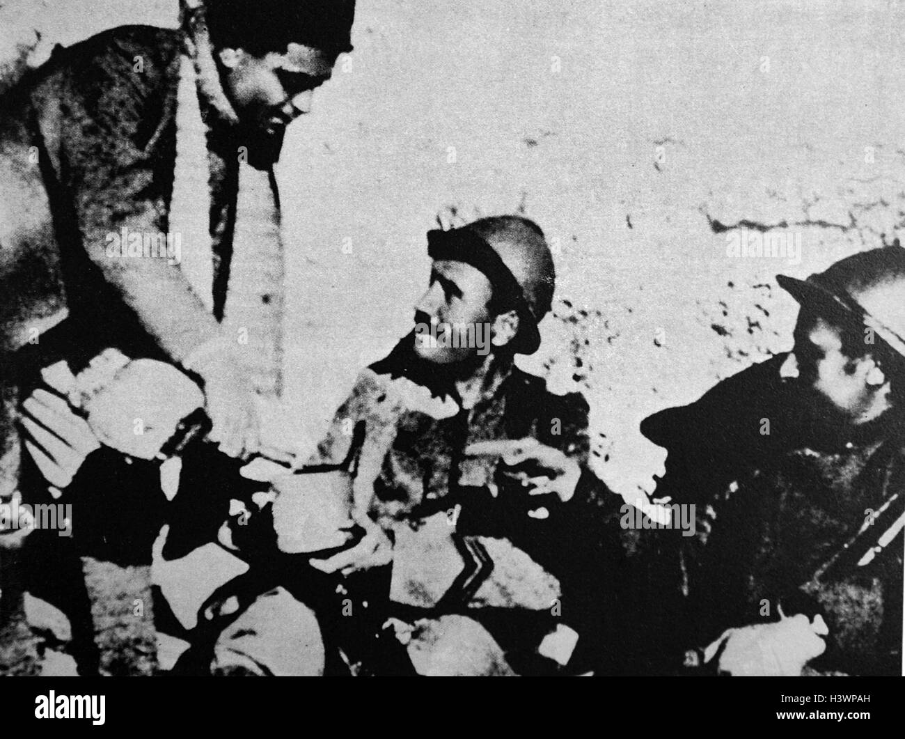Photo de Benito Mussolini (1883-1945) un homme politique italien, dictateur, et journaliste, avant qu'il a été blessé par un obus de mortier. En date du 20e siècle Banque D'Images