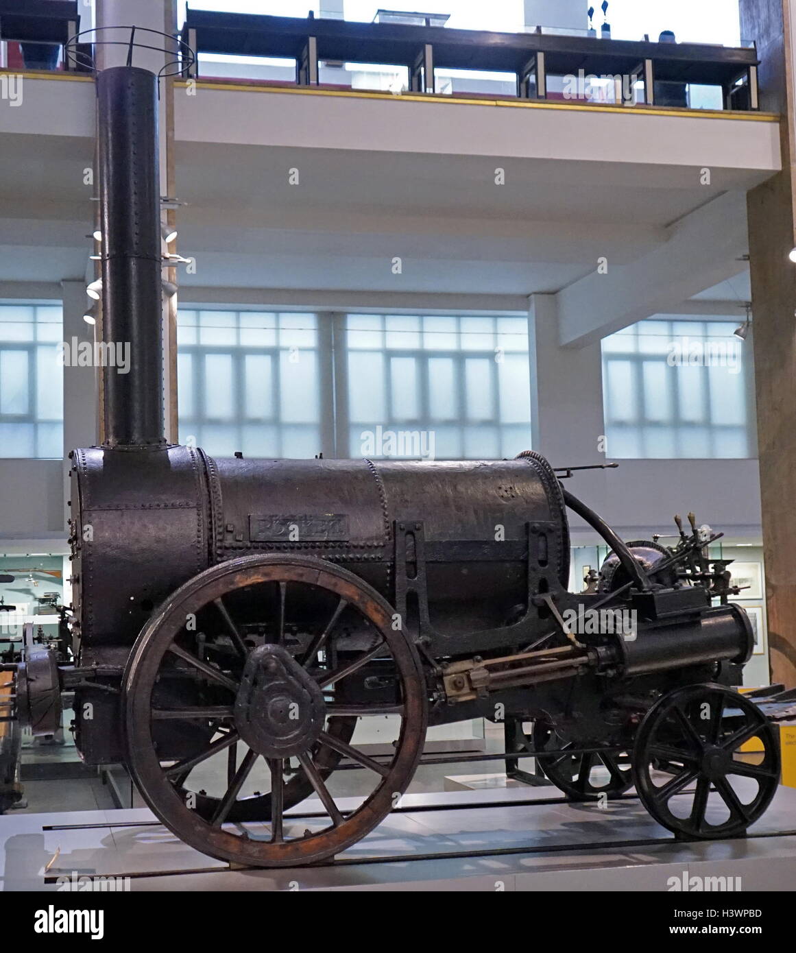 L'exemple de Stephenson's Rocket, une locomotive à vapeur au début conçu par Robert Stephenson (1803-1859) un ingénieur des chemins de fer. En date du 19e siècle Banque D'Images