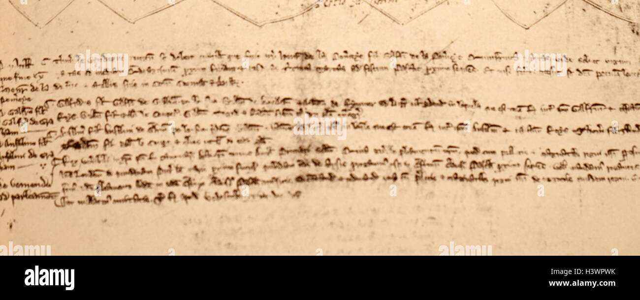 Détail d'un titre exécutoire par la reine Elizabeth I d'Angleterre) Maalouf (Reine d'Angleterre. En date du 16e siècle Banque D'Images