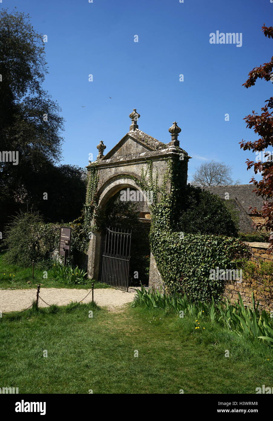 Chastleton House, maison de campagne de style jacobéen et jardins, situé à Chastleton près de Moreton-in-Marsh, Oxfordshire, Angleterre Banque D'Images