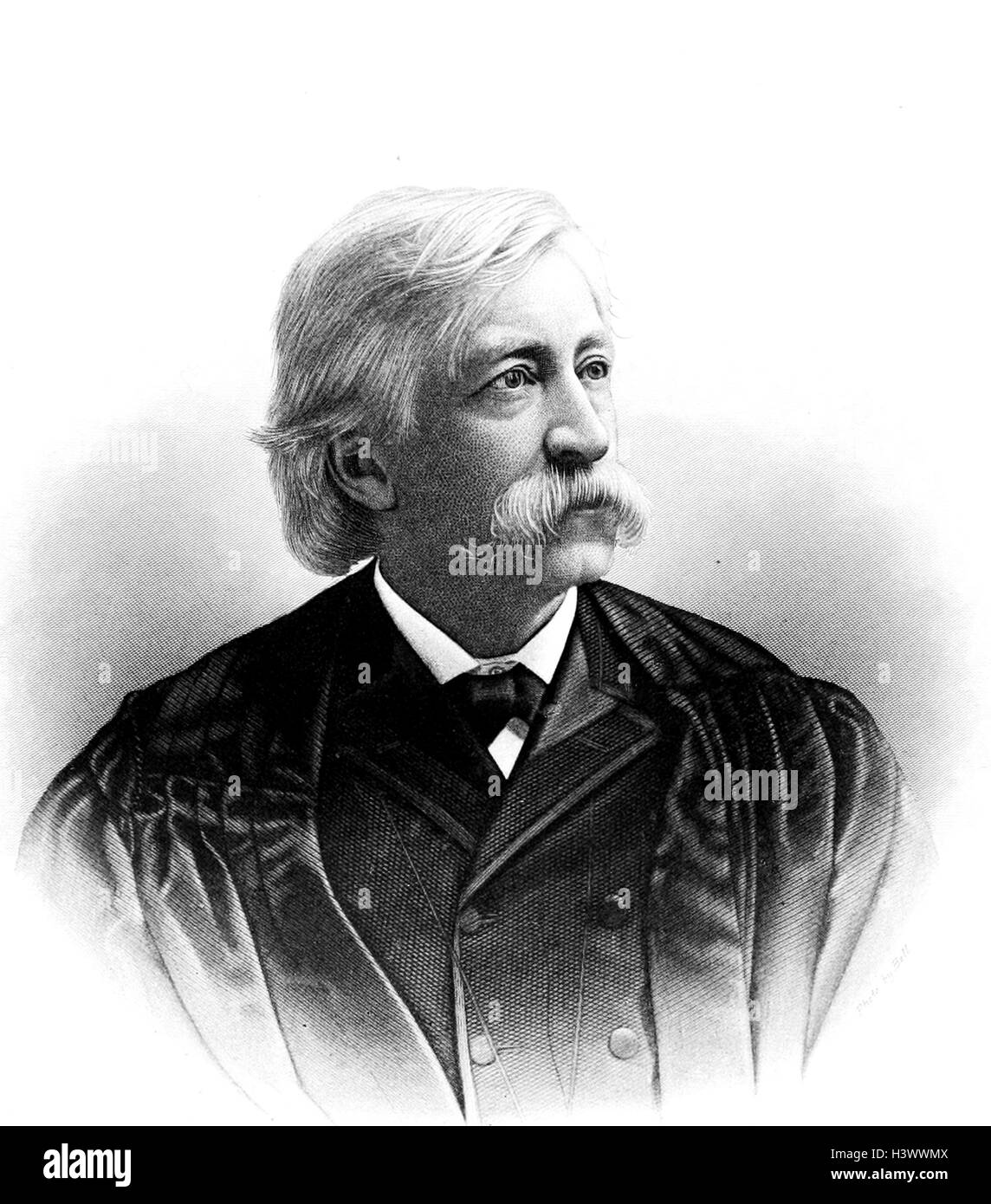 Portrait de Melville Fuller (1833-1910), huitième président des États-Unis d'Amérique. En date du 19e siècle Banque D'Images