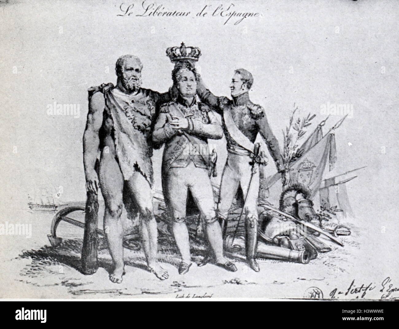 Ferdinand VII (1784 - 1833) a été deux fois roi d'Espagne : en 1808 et de nouveau de 1813 à sa mort. Banque D'Images Ferdinand VII (1784 - 1833) a été deux fois roi d'Espagne : en 1808 et de nouveau de 1813 à sa mort. Banque D'Images